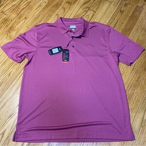 GREG NORMAN Men’s Polo Shirt/Play Dry/Performance Fabric Sz L New! Dark Pink
